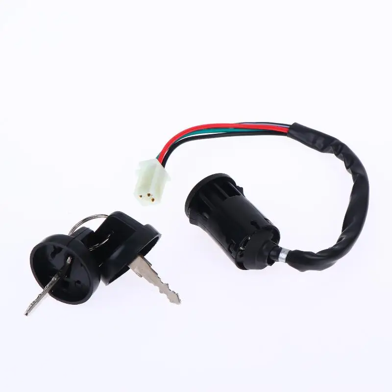 Universal Ignition Switch Replacement 4-Wire with 2 Keys for 50CC-250CC Motorcycle ATV Dirt Bike