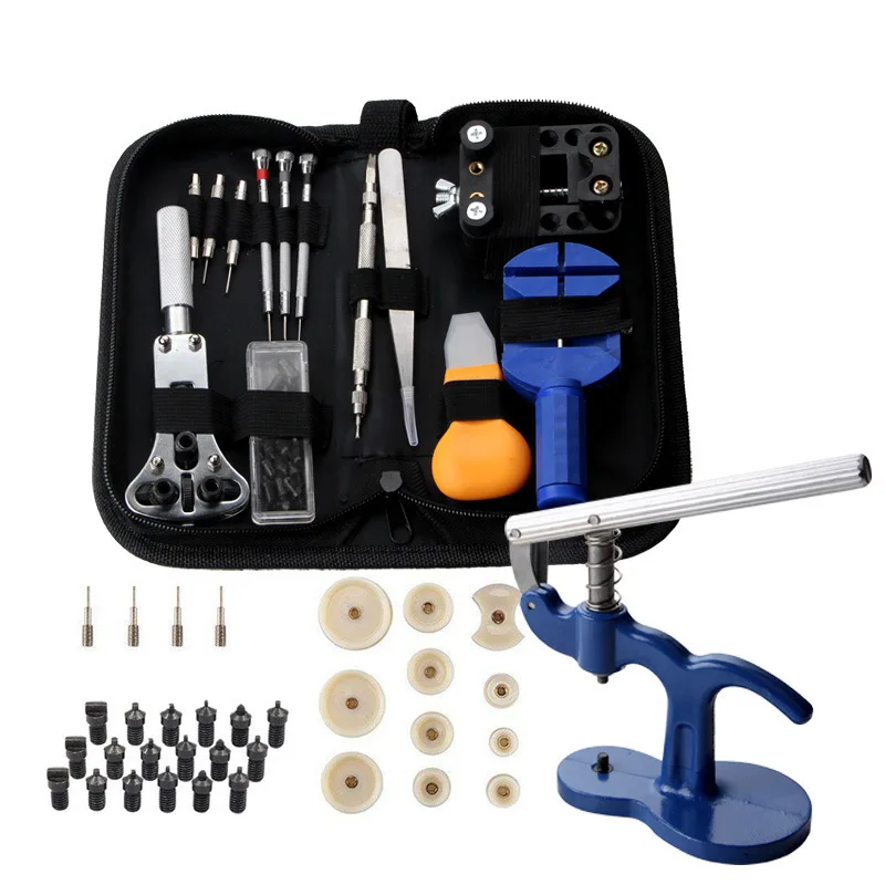 Suitable For Watch Repair Tool Kit,43Pcs Watch Back Case Opener Strap Remover & Press Set,Watchmaker Maintenance Hand Tools