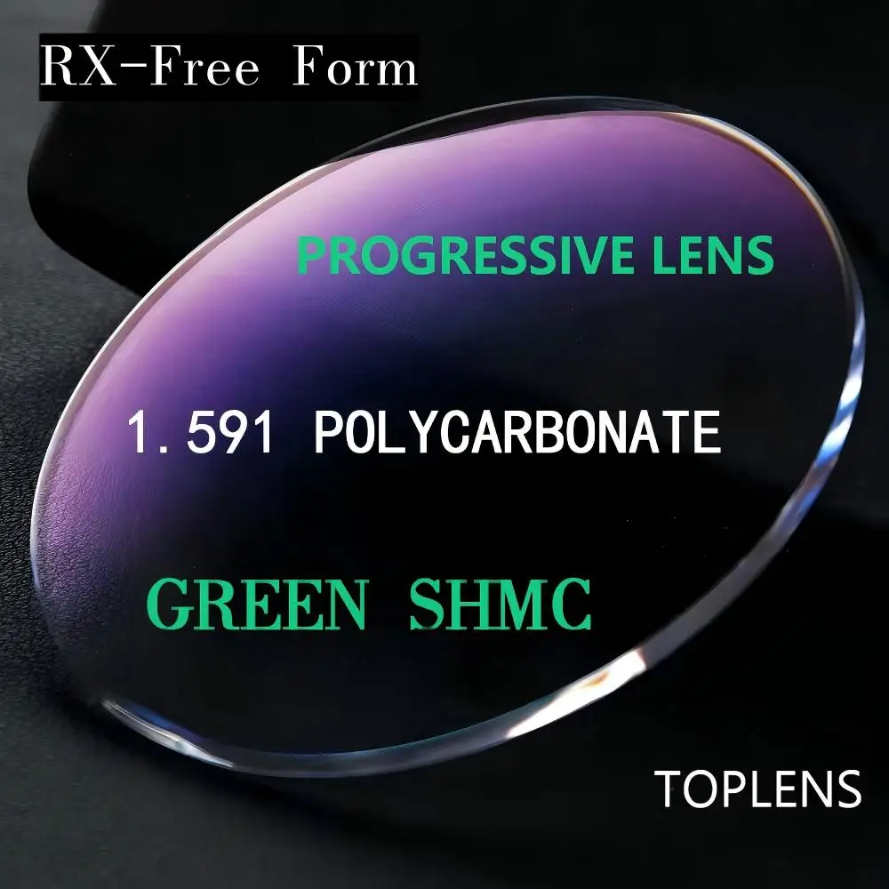 

1.591 FREE FORM POLYCARBONATE Rx-FreeForm Progressive Shmc --1 Pair(2 lenses)-Full Set