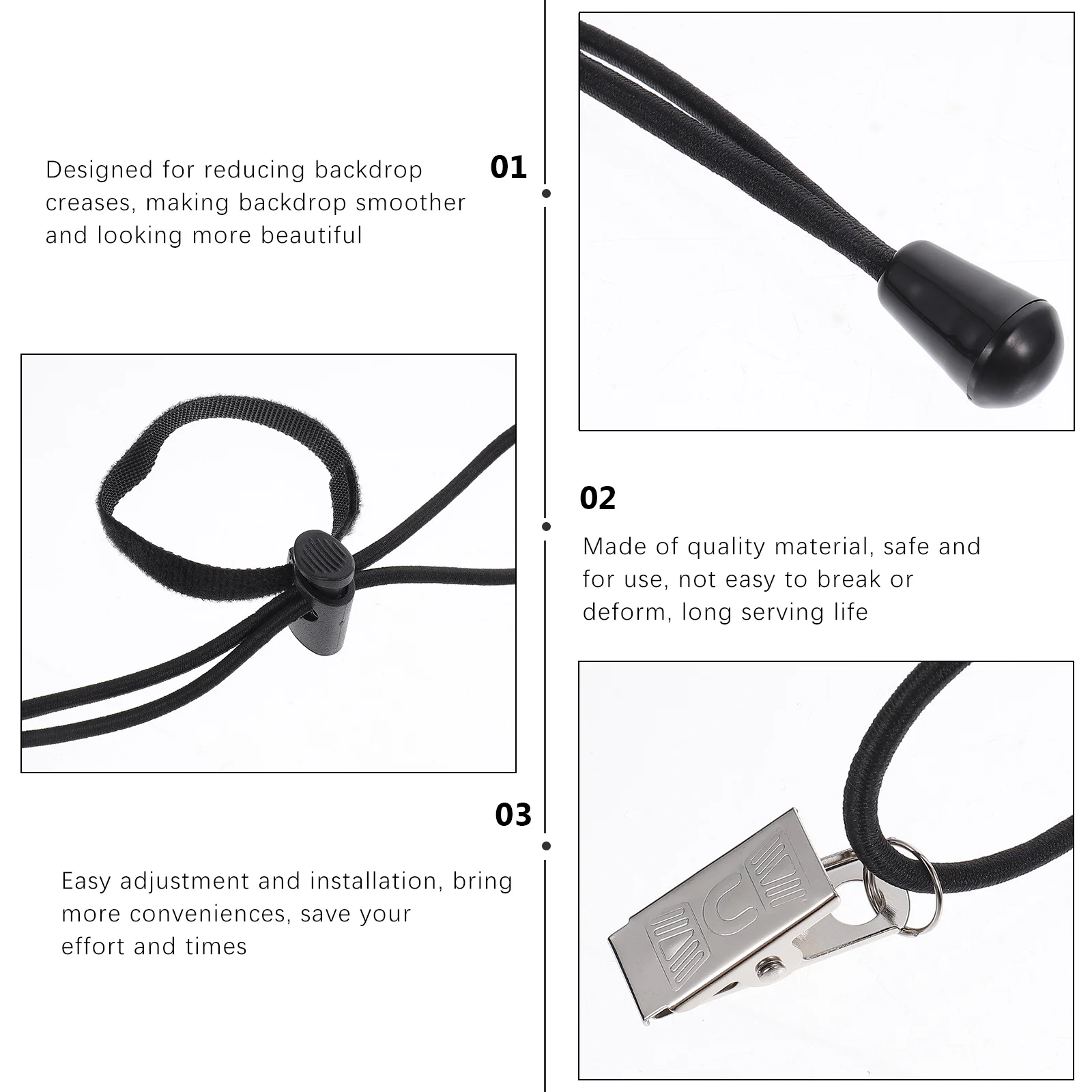 12pcs Adjustable Background Backdrop Clips Photography Video Smooth Fixing Holder Wrinkle Remover Clamp Accessory