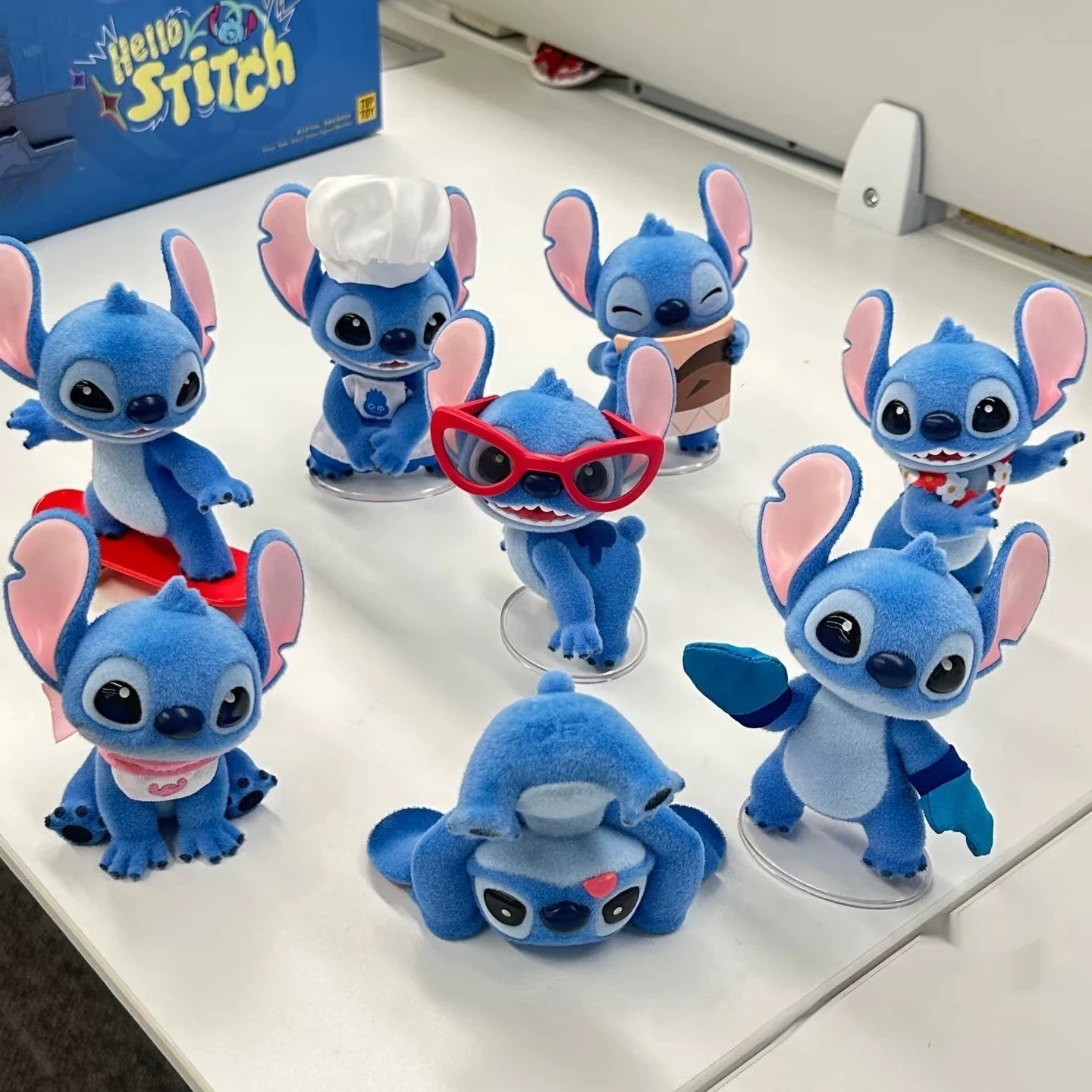 

Стич аниме фигурки слепая коробка Hello Stitch серии новый кавайный орнамент подарок на день рождения для детей игрушка украшение для рабочего стола дома