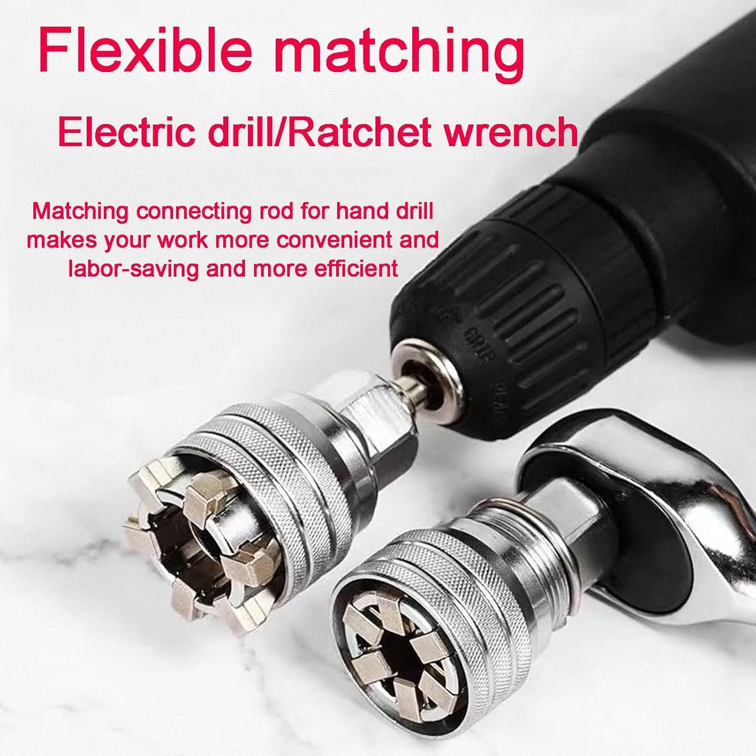 10-19mm Universal Adjustable Socket Wrench Multifunctional Sleeve For 3/8