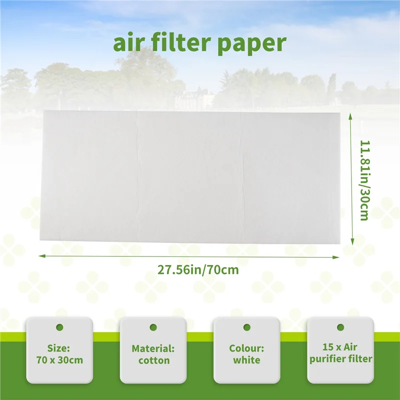 -ABPO 15 قطعة من القطن الكهروستاتيكي السميك لجهاز Xiaomi Mi Air Purifier Pro / 1 / 2 فلتر تنقية الهواء العالمي فلتر Hepa