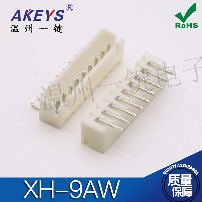 10 pcs Xh2.54mm Pitch Connector Curved Pin USB Socket XH-9AW Connector 9 Pin Curved Pin Terminal