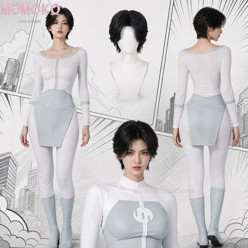 Anissa Invincible Cosplay Set – High Quality Women's Viltrumite Comic Uniform Jumpsuit + Wig, Halloween Super Hero Costume