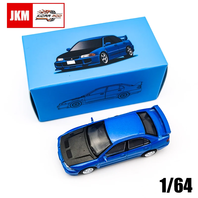 JKM 1/64 Model Car Lancer Evolution Alloy Diecast Toys Classic Super Racing Car Vehicle For Adults Collection Gifts