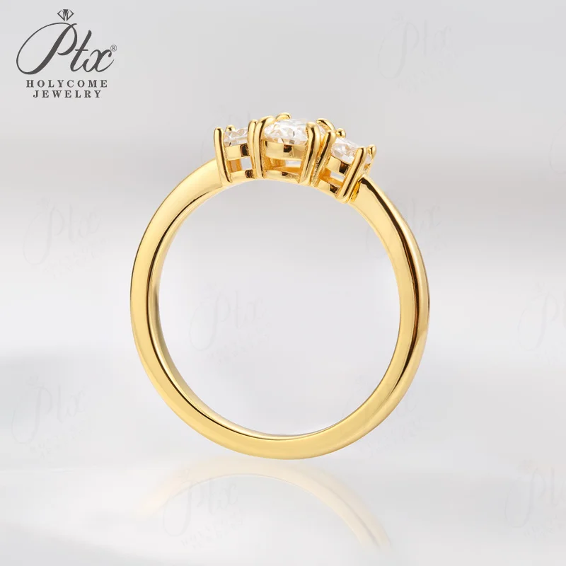 Moissanit-Ring Oval VVS1 Klarheit 925 Sterling Silber Bankett-Charme Verlobungs-Trend Damenschmuck Jubiläumsgeschenk für Frauen – Detail 14