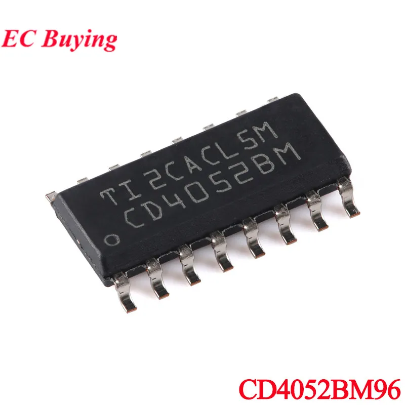 5Pcs/2pcs CD4052BM CD4052BM96 CD4052 SOIC-16 Low On-Leakage Current 2-Channel 4:1 Analog Switch Logic Chip IC