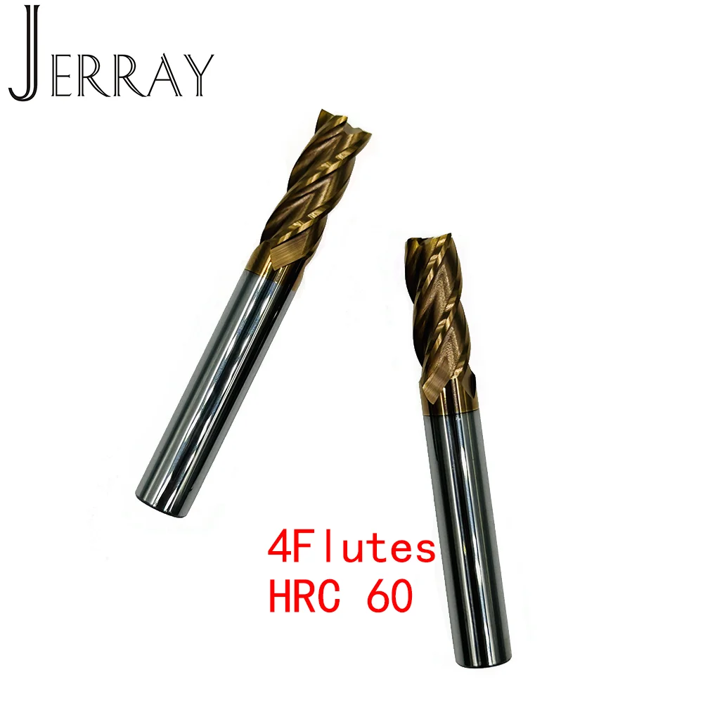 D1-20MM 4 galur HRC60 Tungsten steel Carbide Square Flat End Mill Spiral bit CNC milling cutter bit