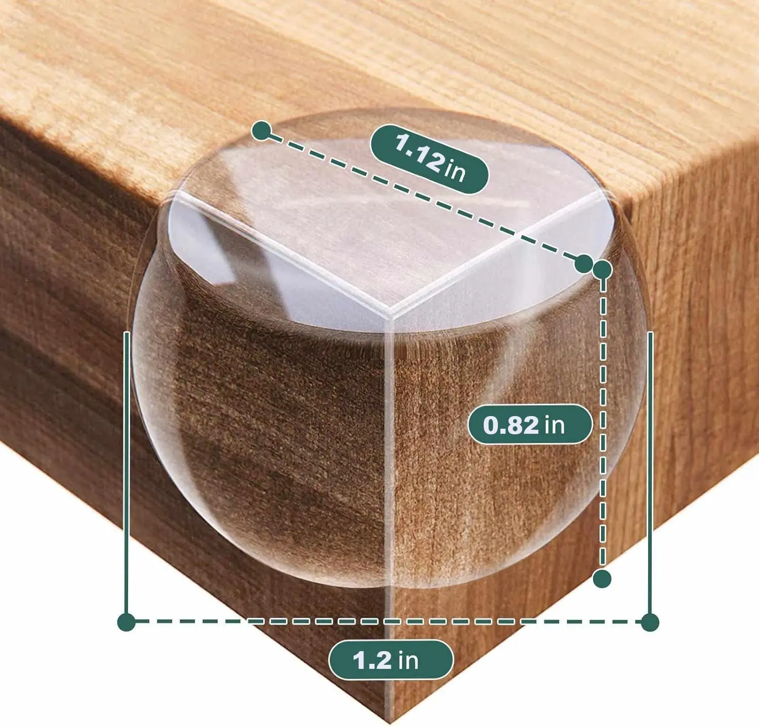 12 Pack Baby Proof Corner Protectors Clear Transparent Pre-Taped Furniture Safety Bumpers Cushion Sharp Table Edges Guards