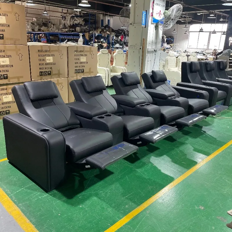 Modern Design Power Reclining Armchairs Sofa Set Recliner Furniture for Home Basement Living Room Villa