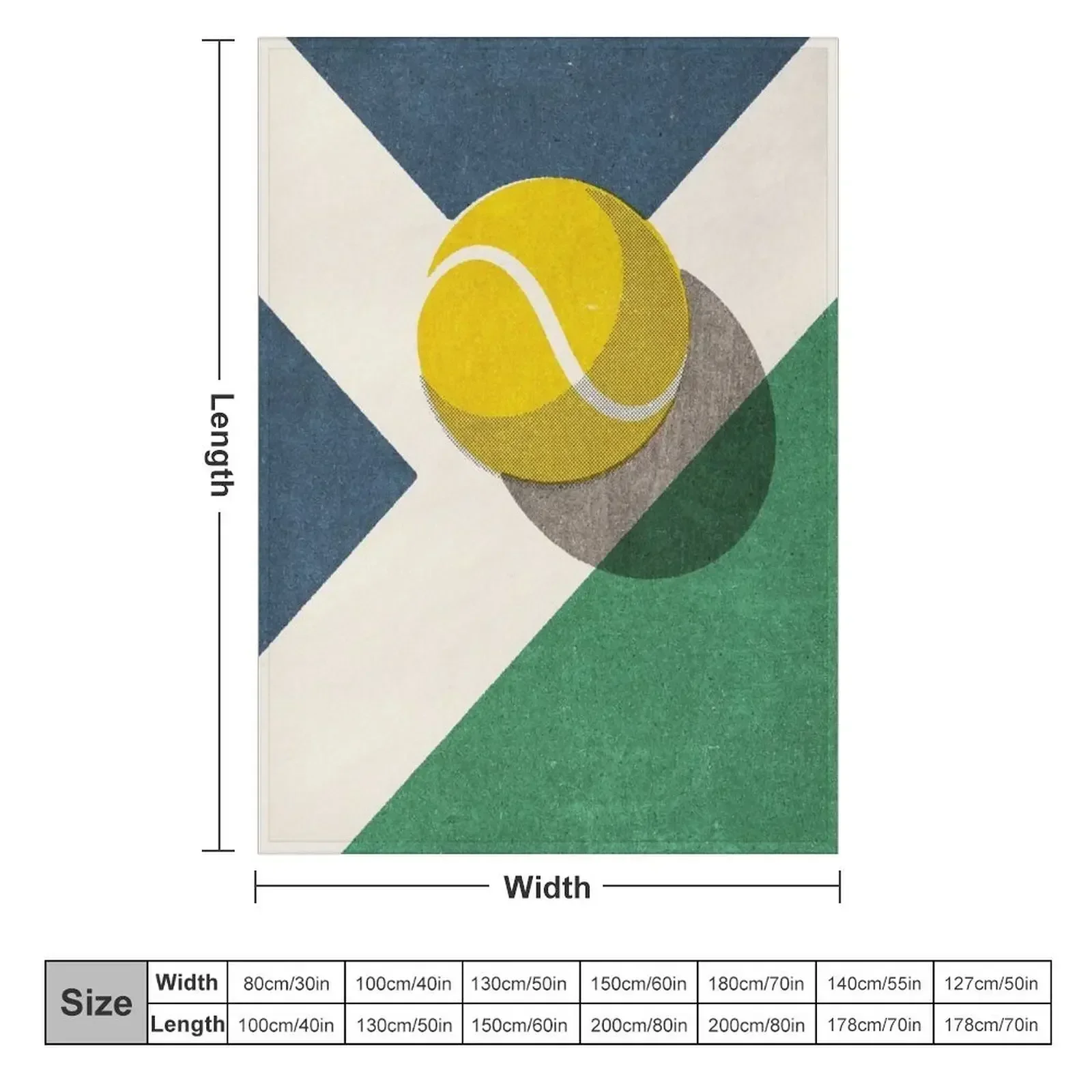 BALLS / Tennis (Hard Court) Throw Blanket heavy to sleep wednesday warm for winter Hairy Blankets