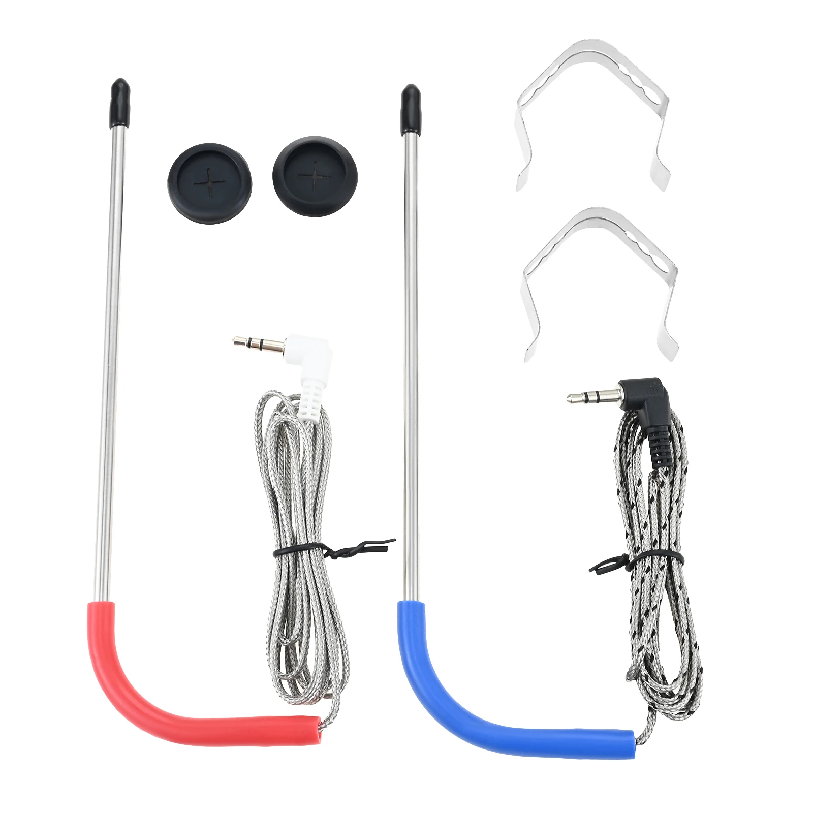2-Pack Meat Probe Fit for Traeger Pellet Grill Temperature Probes Replacement 3.5mm Plug Thermometer Smoker Temp Accessories