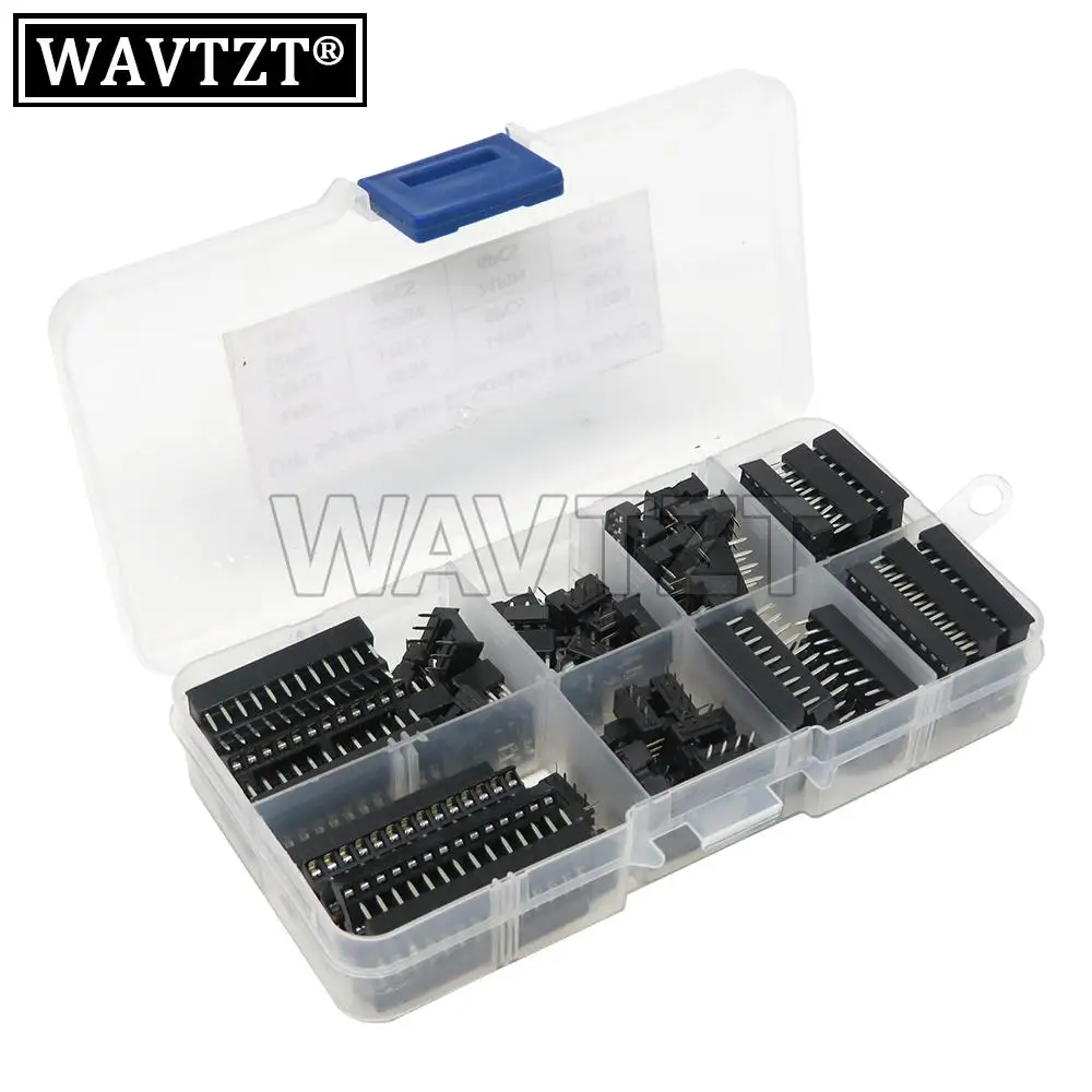 Adapter gniazd DIP IC Zestaw gniazd lutowniczych 6 8 14 16 18 20 24 28 Pin DIP-8 16-pinowe złącze DIP8 DIP16 IC 66 SZTUK/PARTIA