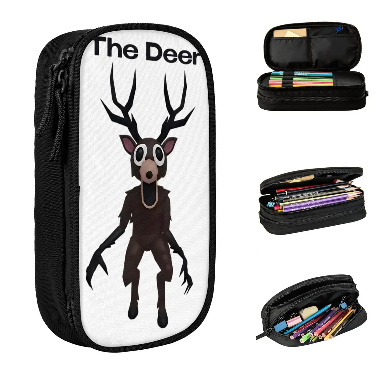 

The Deer 99 Nights In The Forest Pencil Case Lovely Gaming Gamer Pen Box Bags Kids Big Capacity Office Gift Pencilcases