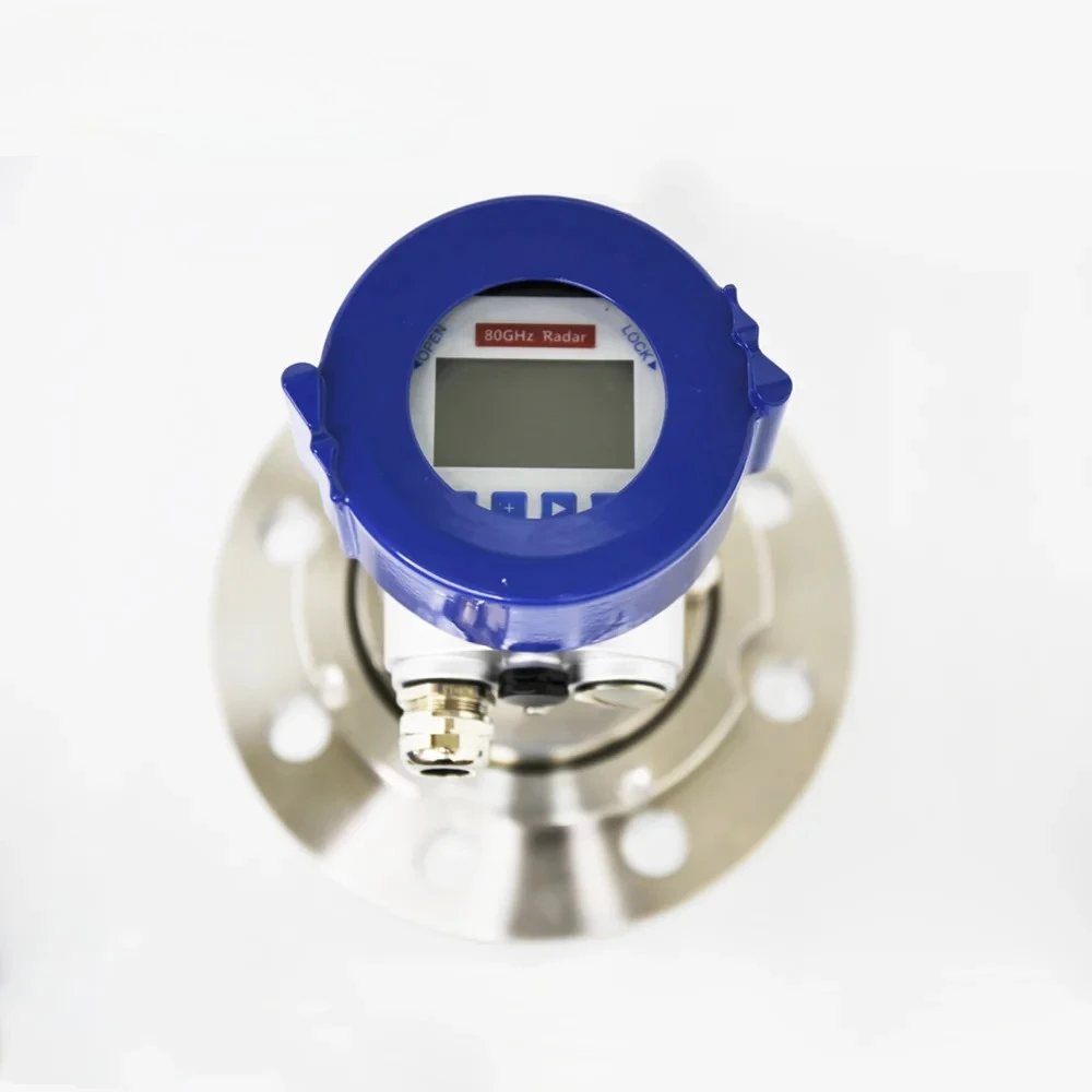 DN80 4-20ma with HART RS485 Non-Contact Radar Level Gauge/ Metal High-Frequency Corrosion-Resistant Water Level Monitoring 80G