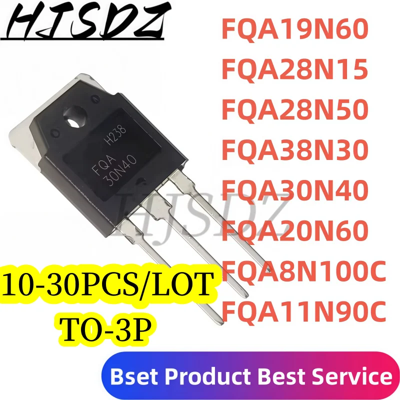 【10-30Pcs/Lot】 Fqa38N30 Fqa28N50 Fqa30N40 Fqa11N90C Fqa20N60 Fqa28N15 Fqa19N60 Fqa8N100C Fqa32N20C To3P Power Transistors To-3P