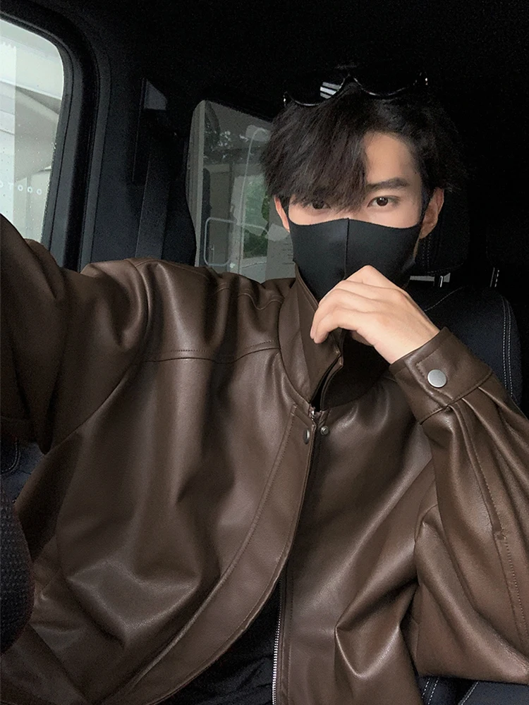 

Trendy American Sle Leather Jaet Men's Casual Loose Motorcycle Jaet Autumn New Sle Faionable And Haome Top