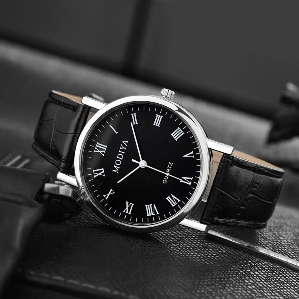 Sleek Men Watch Chronograph Casual Analog Quartz Watch Quartz Movement Watch Belt Strap Wristwatch Gift for Boyfriend Father 95