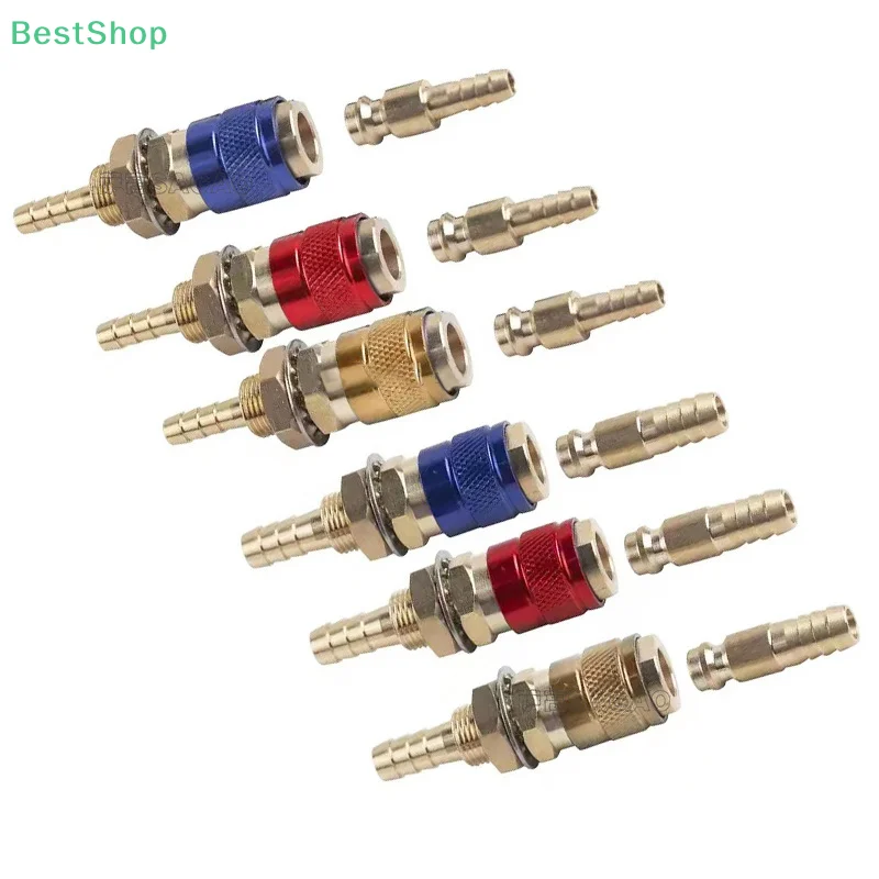 Adaptador de gás refrigerado conector braçadeira máquina de solda encaixe rápido fêmea masculino água mig tig tocha de soldagem ferramentas soldador