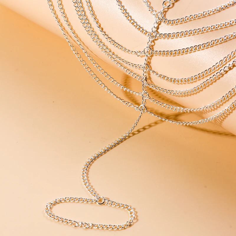 Aihua Klassische Gold Farbe Multi-schicht Kette Fußkettchen Für Frauen Sexy Kette Auf Fuß Bein Weibliche Knöchel Armband Strand schmuck – Detail 4
