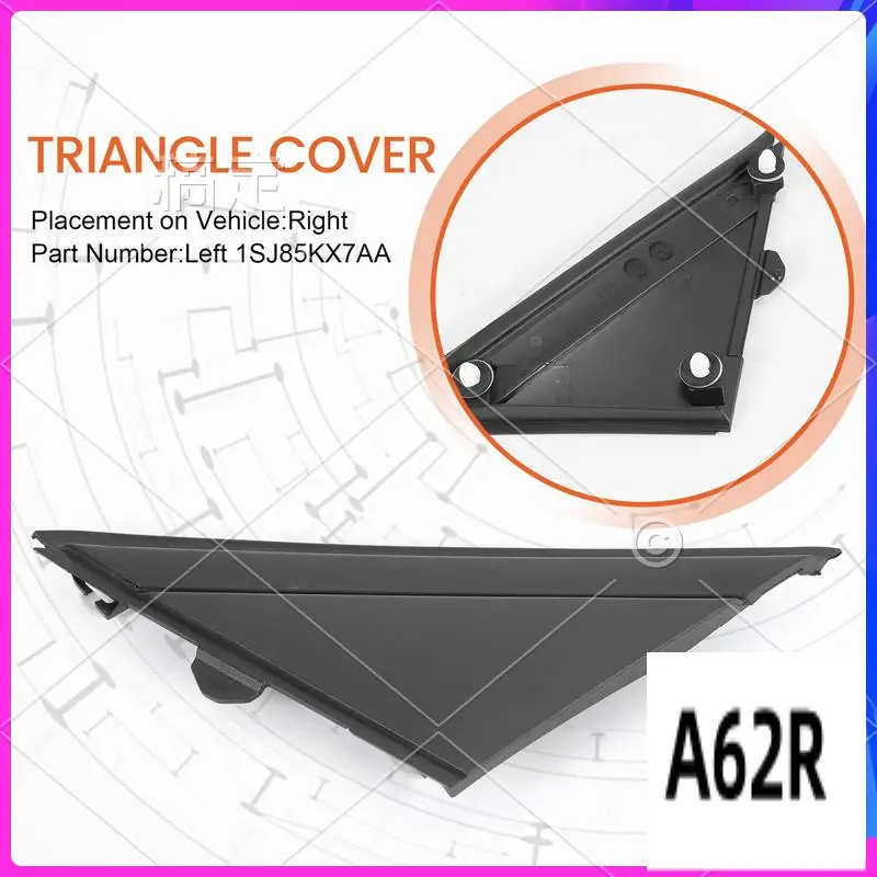 

R2-Car Door Mirror Flag Cover Molding Triangle Cover For FIAT 500 12-19
