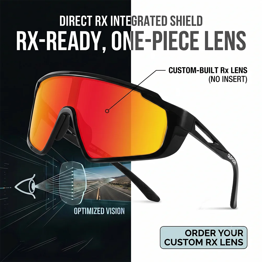 Custom Prescription Myopia Cycling Glasses Men Photochromic Sports Sunglasses No Insert One-Piece Shield Bicycle Eyewear TR90