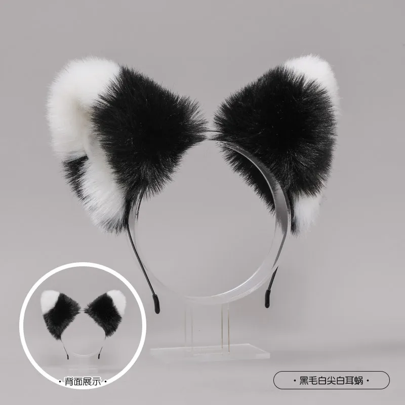 Épingle à cheveux oreilles de renard Kawaii pour filles, bande de sauna Anime, coiffure oreilles de chat et de loup, accessoires de cosplay, fête d'Halloween JK