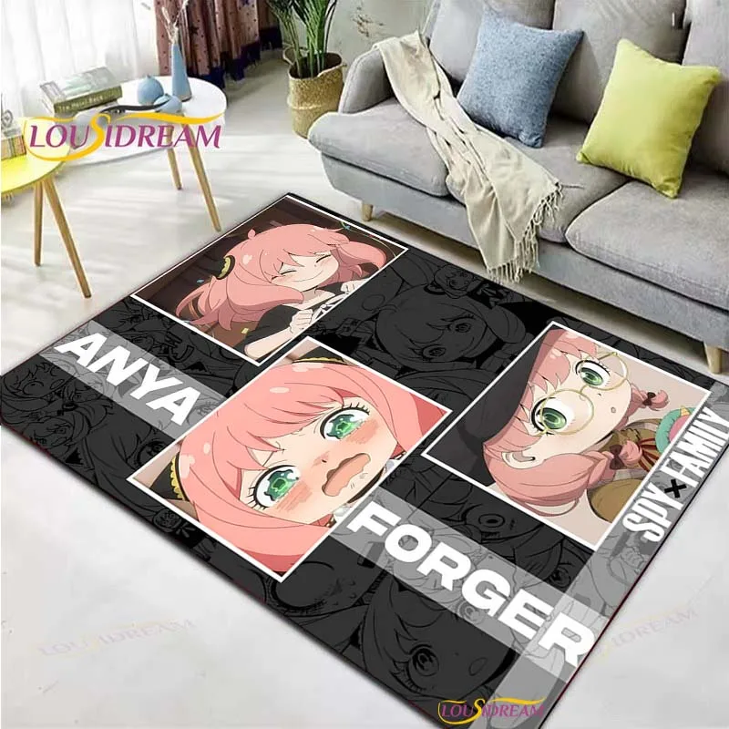 KAWAII Cartoon Anime S-SPY-X-FAMILY-CUTE UnSlip Rug for Living Room,Bedroom,Playroom,Kitchen Floor Mat Decor Carpet Gift Alfombr