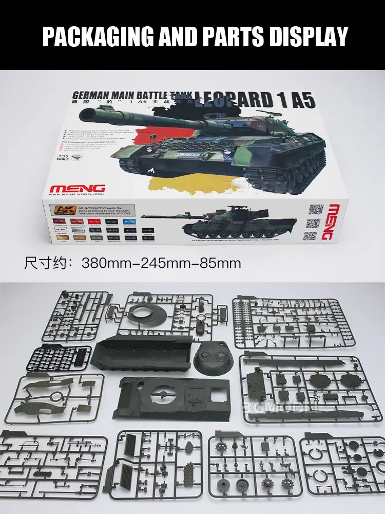 MENG assemblato modello serbatoio Kit TS-015 German Leopard 1 a5 Main Battle Tank 1/35