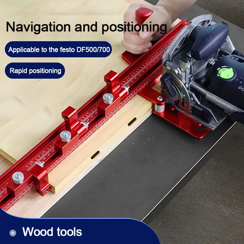 DF500/700 Metric/Inch 1500MM Offset Base System For Connecting Slotted Punch Positioning Guides To Woodworking Tenons Guide Rail