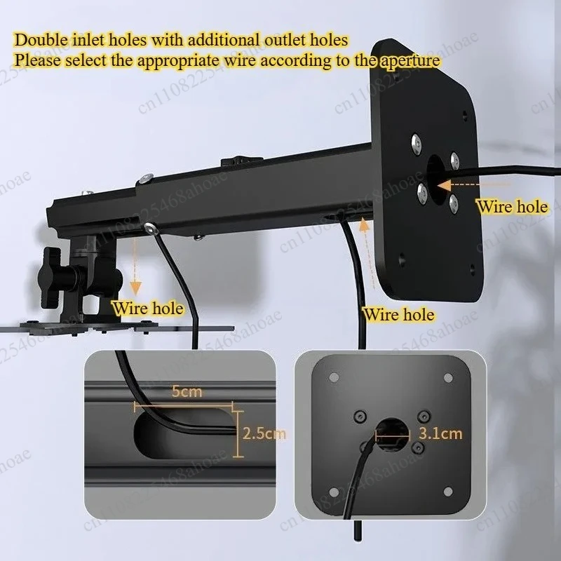 PH37 Aluminum Alloy Projector Wall Mount Bracket Wall Hanging Projector Support Rack Home Theater Accessories