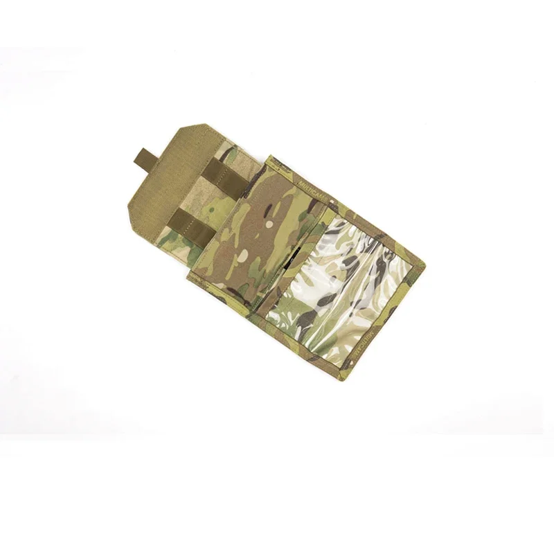 Bolsa de administración táctica Airsoft, chaleco colgante para el pecho, multiusos, 500D, bolsillo de almacenamiento plegable, Multicam, bolsa de mapa Molle