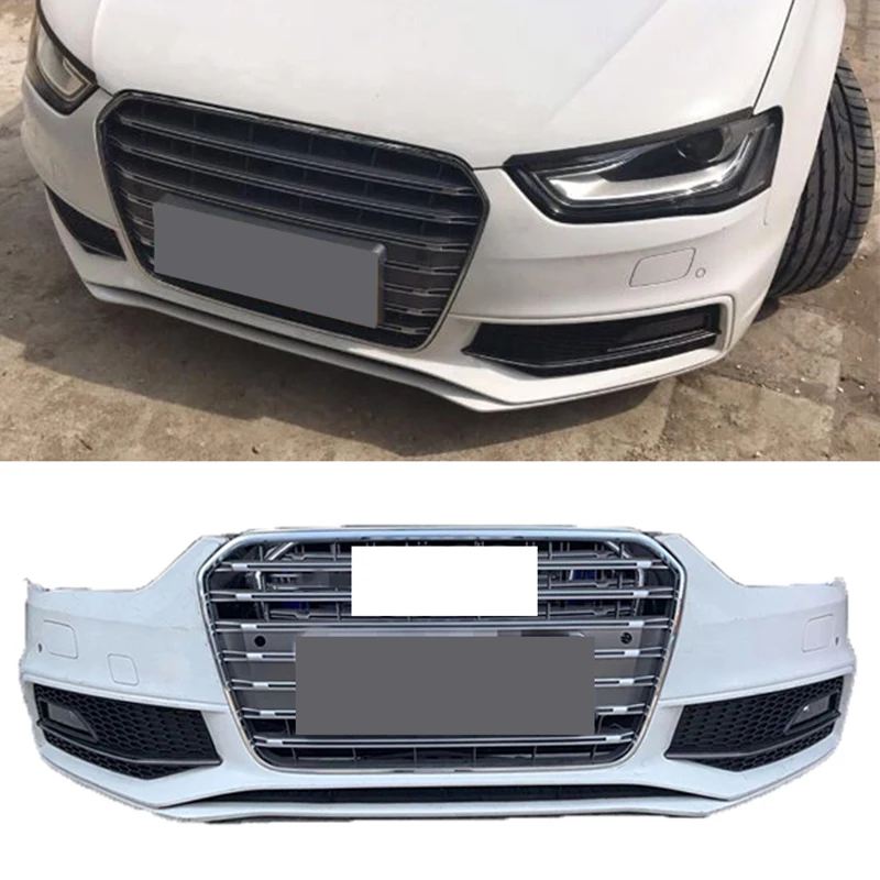 

Good Quality Car Body Kit Upgrade Facelift Front Bumper with Grille for A4 S4 B8.5 2013 2014 2015 2016