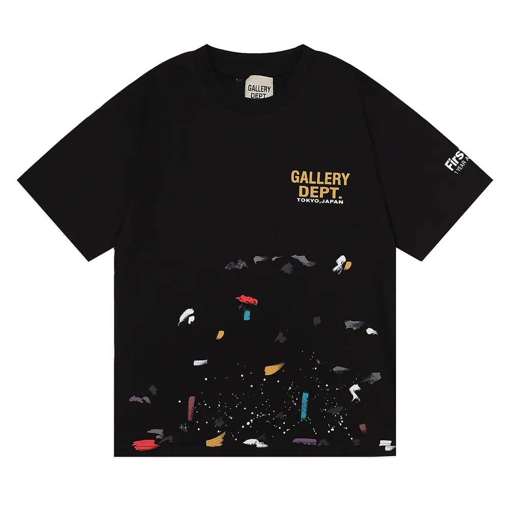 GALLERY DEPT TOKYO JAPAN splash ink print summer loose casual short-sleeved T-shirt