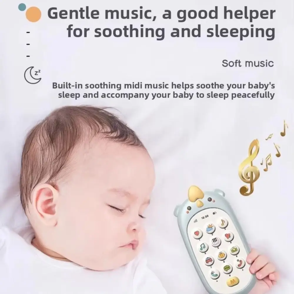 Music Function Baby Phone Toy Interactive Feature Smart Toy Musical Baby Toy Biteable Design Educational Sound