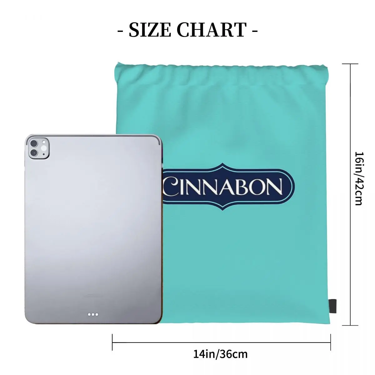 Cinnabon-mochilas con cordón para hombre y mujer, morrales deportivos con cordón, portátiles e informales, para libros y escuela