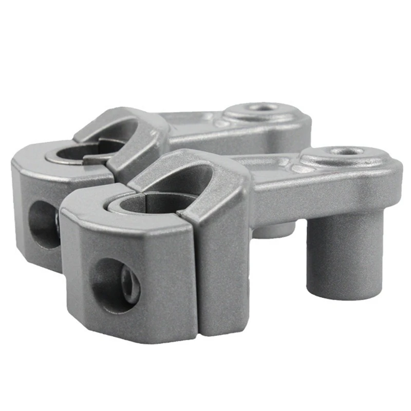 Super Sale 2Pcs 2-Inch Universal Motorcycle Pivot Handlebar Risers - Alloy Clamp for 7/8" 22mm and 1-1/8" 28mm Handlebars, Silve