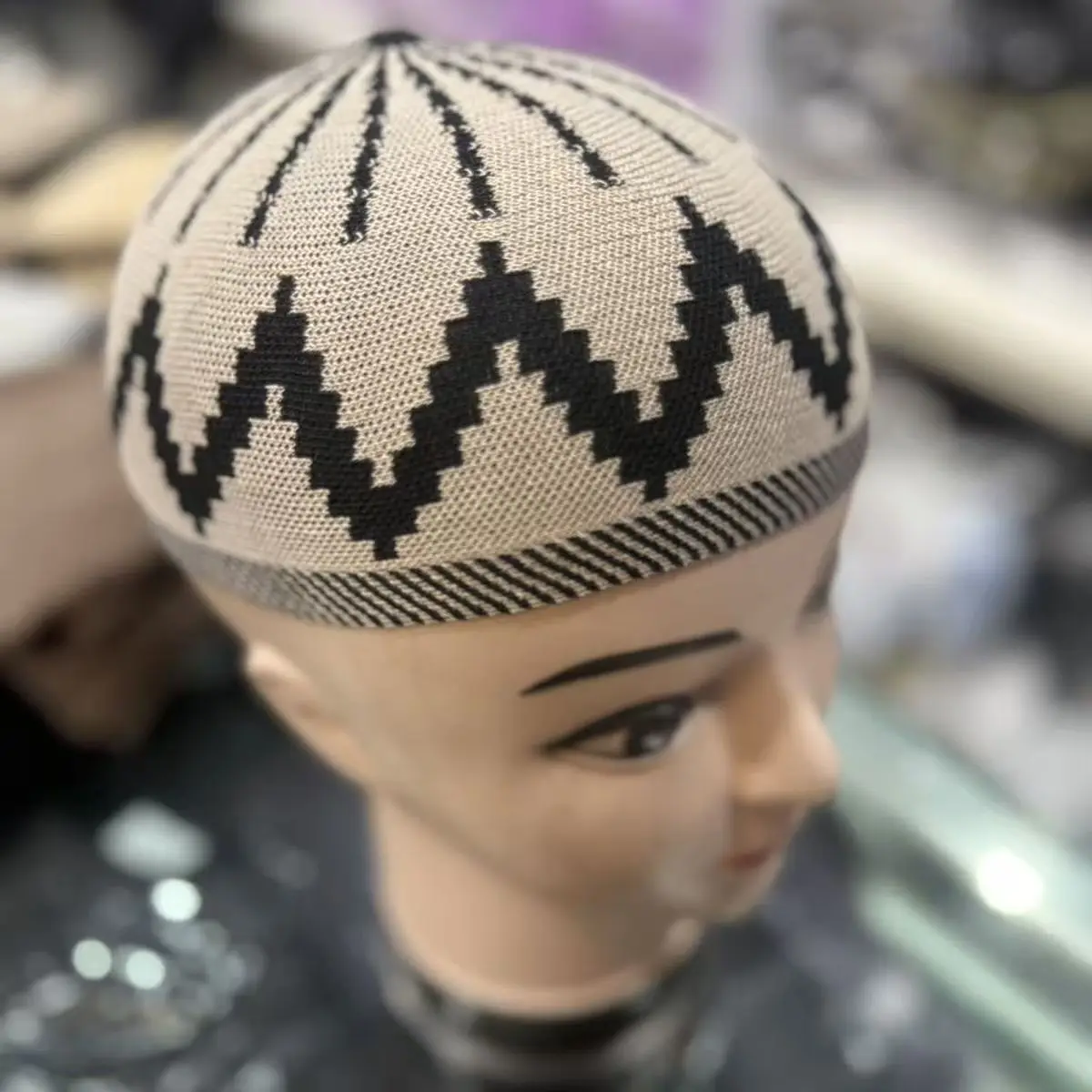 Free Shipping Muslim Caps For Men Colthing Crochet Knit Hat Turkey Kufi Islamic Kippah Jewish Turban White Cotton Mesh 0779