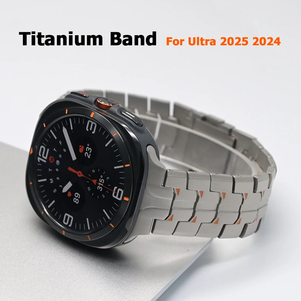 

Роскошный титановый ремешок для Samsung Galaxy Watch Ultra 2025 2024, мужской браслет для Samsung Galaxy Ultra Watch 47 мм, сменный ремешок