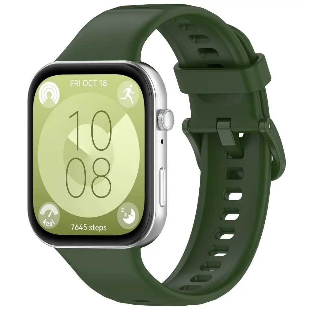 สายนาฬิกาซิลิโคนใหม่สำหรับเปลี่ยนสายนาฬิกาสมาร์ทวอทช์สร้อยข้อมืออุปกรณ์กีฬาสายรัดข้อมือสำหรับ HUAWEI WATCH Fit 3