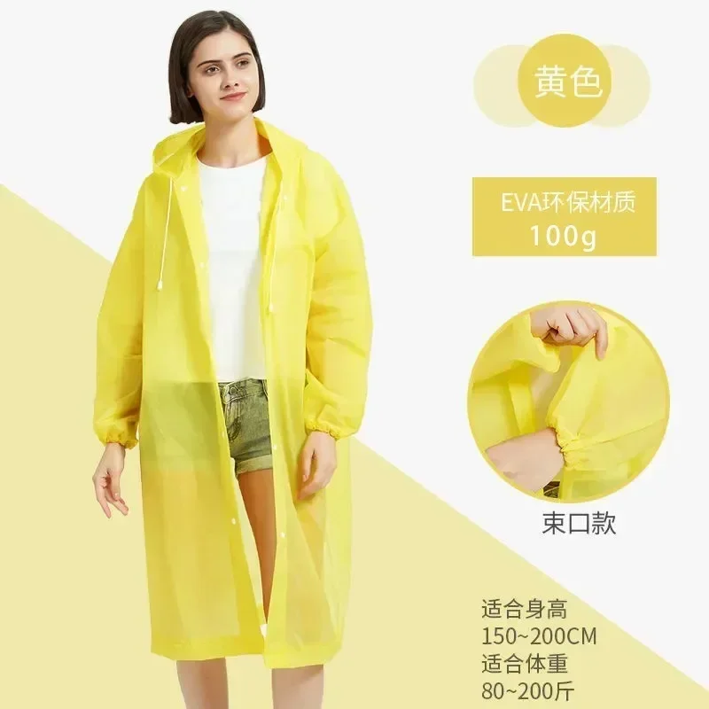 Raincoat Impermeable Thickened Waterproof Raincoat Lightweight Raincoat with Hood Card Style Waterproof Windproof Coat Rain Gear