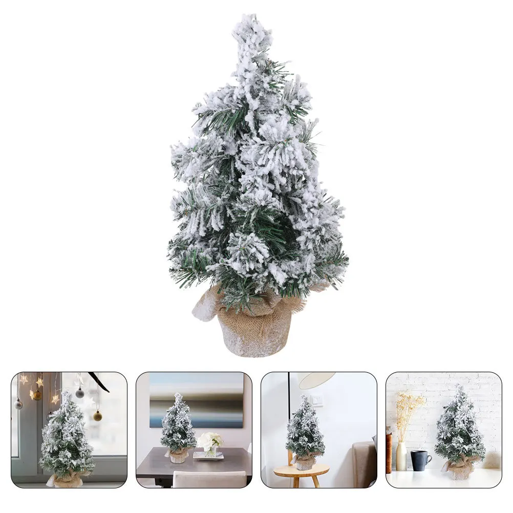 

Xmas Tree Decorations Mini Artificial Christmas Tree Safe Materials Realistic Design Home Office Festive Decor