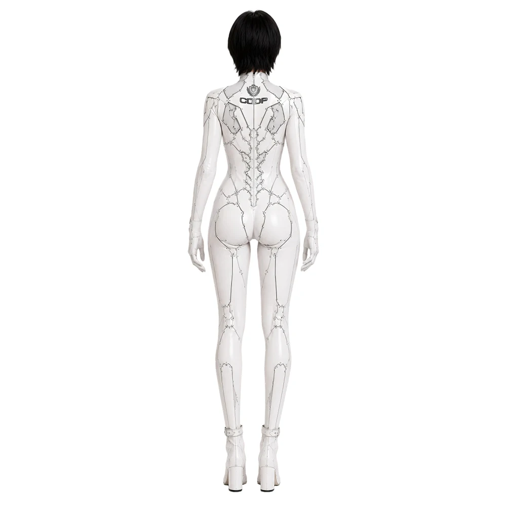 Game Blade of Stellar Eve Cosplay White Jumpsuit Black Cloak Costume Outfits Female Clothing Uniform Halloween Carnival Party view 6