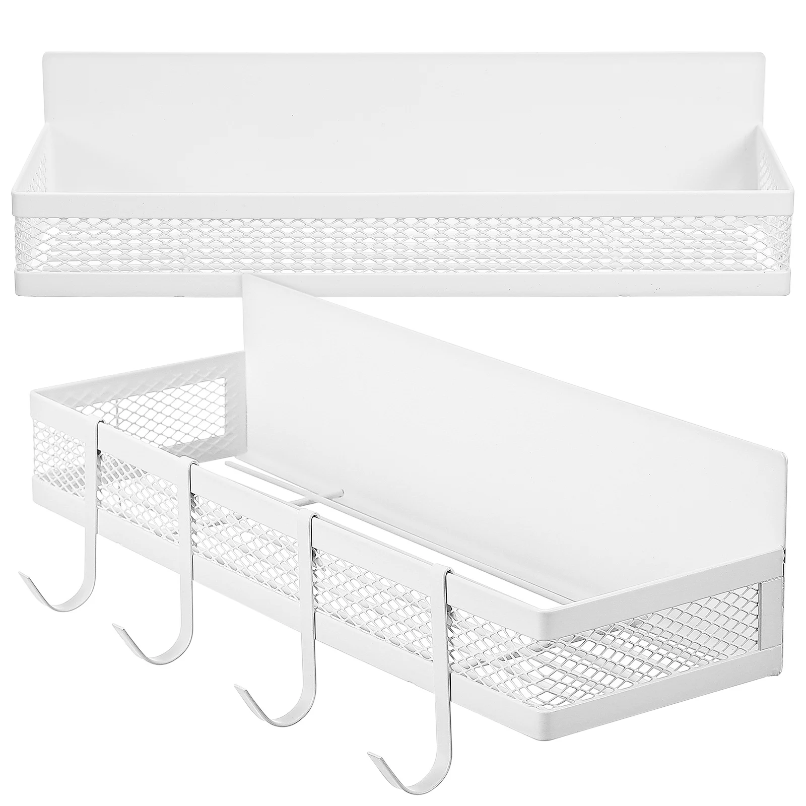 

2 Pcs Bathroom Magnet Holder Magnetic for Locker Shelves Spice Rack Fridge Organizer with Hook Shelf Organization