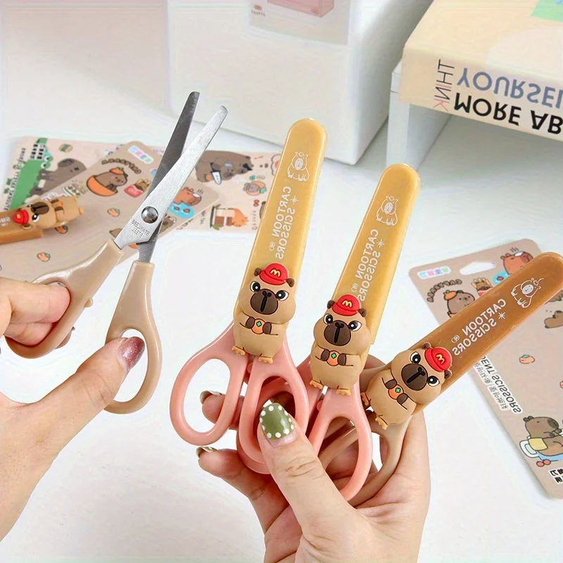 1Pcs Guinea Pig Pattern Scissors Suitable for Paper Cutting Sewing Thread Cutting Stainless Steel Material Random color