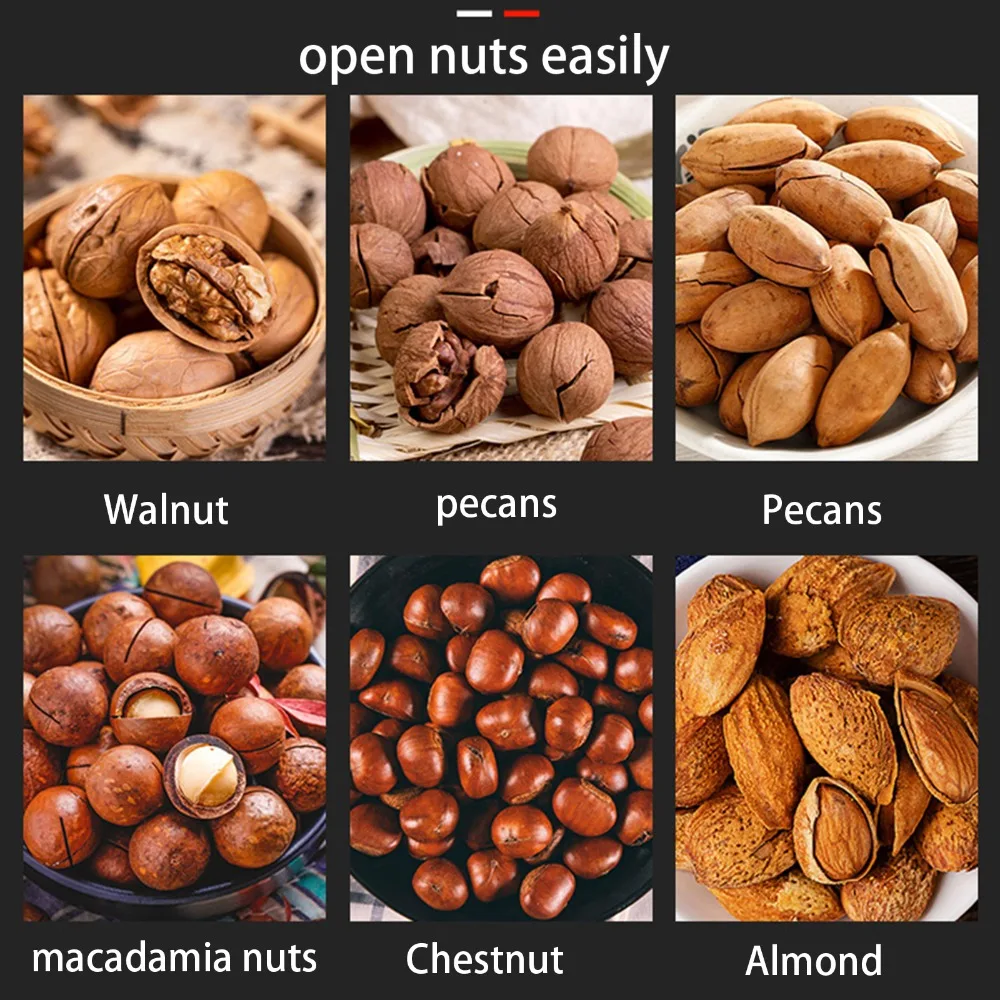 Aluminum Alloy Nut Cracker Heavy Duty Rebound Handle Hazelnuts Nutcracker Premium 11.2cm Shell Cracker