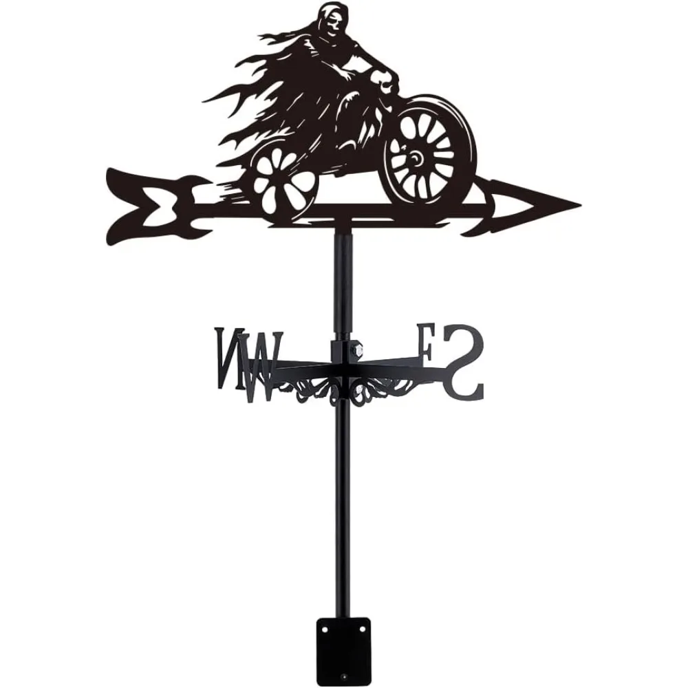 

Death God Motorcycle Weather Vane Metal Wind Direction Indicator Measuring Instrument Roof Decorative Wind Direction Vanes