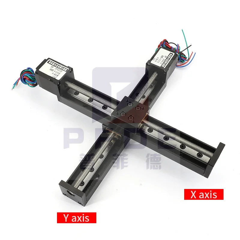 XY/XZ/XYZ Axis Motorized Slide Table Mini T-type Linear Guide Rail Stage CNC Sliding Table Motor Electric Linear Stage 1mm Pitch