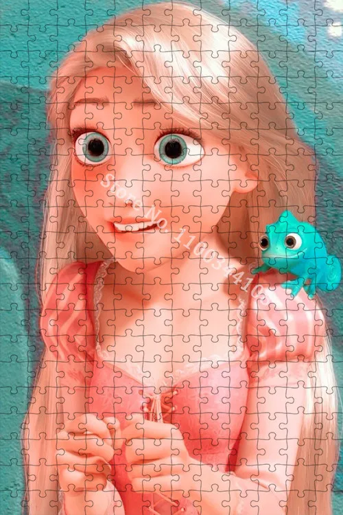 Tangled Disney Movie Pictures Jigsaw Puzzles for Adults Cartoon Puzzle Toys Kids Educational Intellectual Fun Games